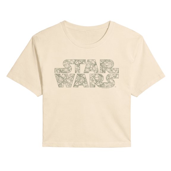 Star Wars - Camo Logo - Juniors Cropped Graphic T-Shirt