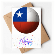 Chile National Flag Soccer Football Welcome Back Greeting Cards Envelopes Blank