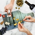 thumbnail image 4 of Woodland Cutting Board, Wintertime Forest on a December Morning Snowy Sunshine Shadows Trunk, Decorative Tempered Glass Cutting and Serving Board, in 3 Sizes, by Ambesonne, 4 of 5