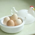 thumbnail image 2 of Chicken Shape 4 Eggs Steamer Boiler Kitchen Microwave Oven Supplies Cooker Tool, 2 of 5