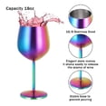thumbnail image 3 of 2 Copas Vino Tinto Champagne Champaña Acero Inox Elegantes 550ml Para Bar Tornasol, 3 of 4