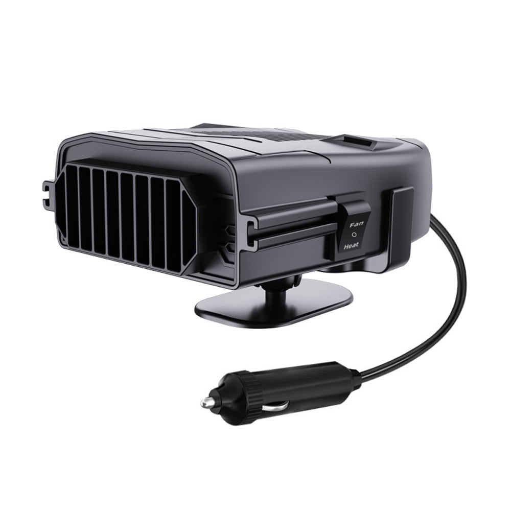 Chauffage Voiture 12V 2-en-1 - Dégivreur & Ventilateur - Rotation 360° - Branchement Allume-Cigare