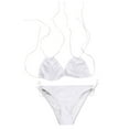 thumbnail image 3 of Womens Solid Push Up Padded Plus Size Bikini Set Swimsuit Bathing Suit Swimwear, 3 of 5