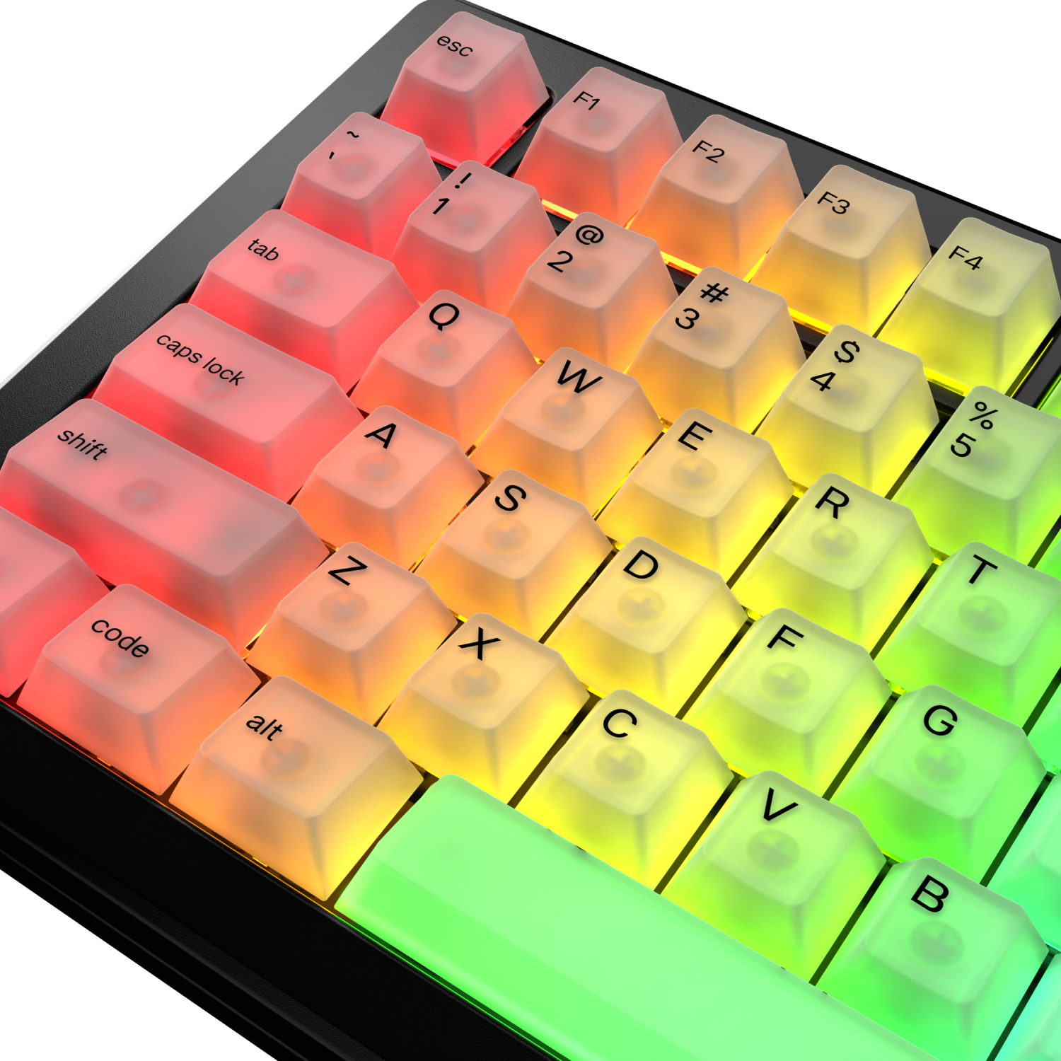 Glorious Gaming Polychroma 131 Piece Cherry Profile Polycarbonate Keycaps for Mechanical Gaming Keyboards