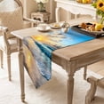 thumbnail image 2 of Ocean Sunrise Sunset Table Runner 36 Inches Long Beach Waves Sea Scenery Table Runners for Dining Room Tabletop Dresser Scarf Home Party Banquet Wedding Holiday Decoration, 2 of 9
