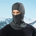 thumbnail image 3 of Xfvqtps Balaclava Face Mask Men and Women Ski Outdoor Sports Windproof Balaclava Cap Solid Color Full Face Mask Stretch Soft Winter Insulated Neck Protection Hood Dark Gray-Adult, 3 of 9