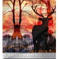 thumbnail image 2 of Soimoi Georgette Viscose Fabric Deer Panel Printed Craft Fabric by The Yard 42 Inch Wide, 2 of 3