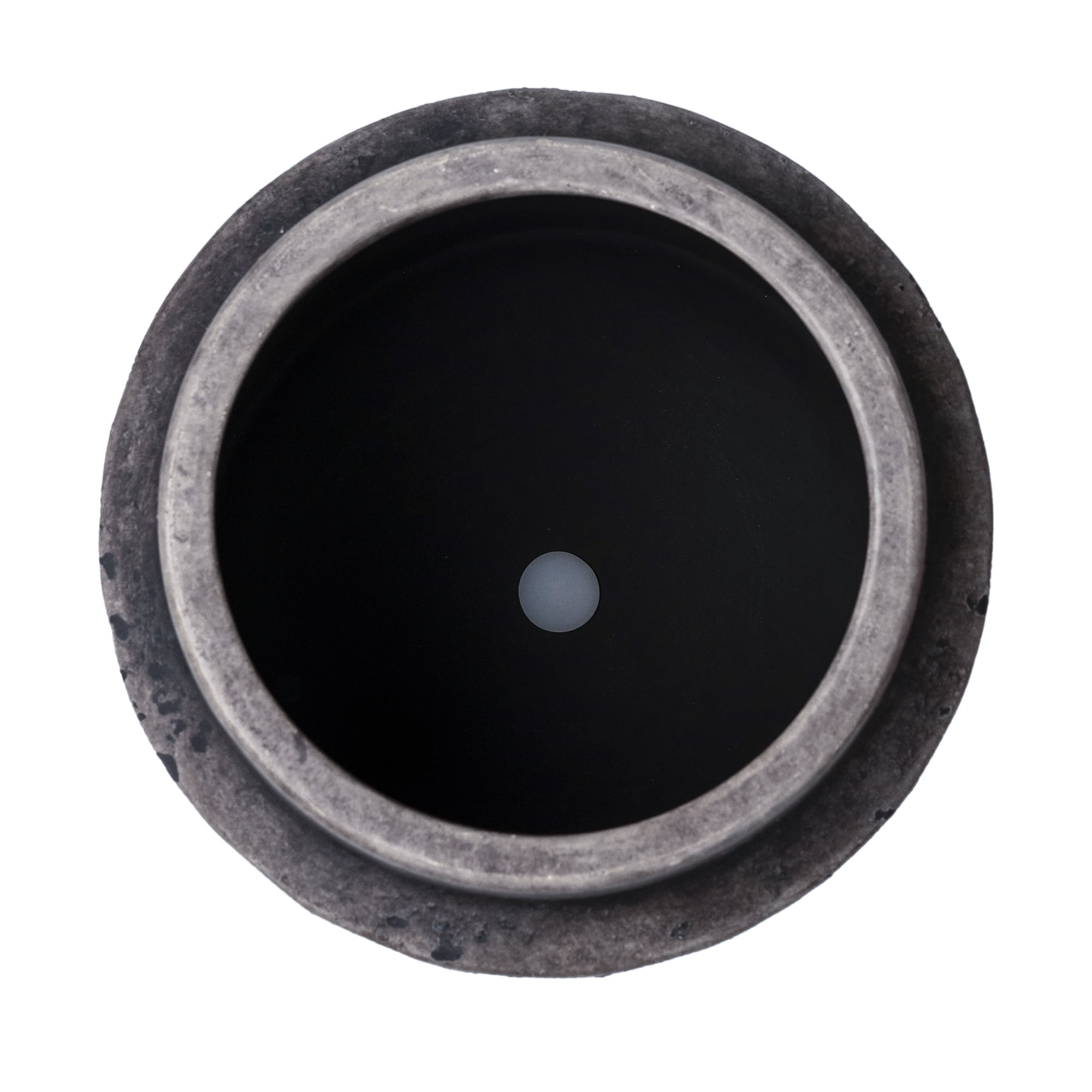 (2 pack) Better Homes & Gardens 8" x 8" x 7.2" Round Black Ceramic Alexander Plant Planter