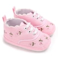 thumbnail image 1 of Zapatos De Bebé Niña Encaje Floral Bordado Suave Elástico Vendaje Zapatos De Bebé Para Diario Yuarrent BA001403-06, 1 of 6