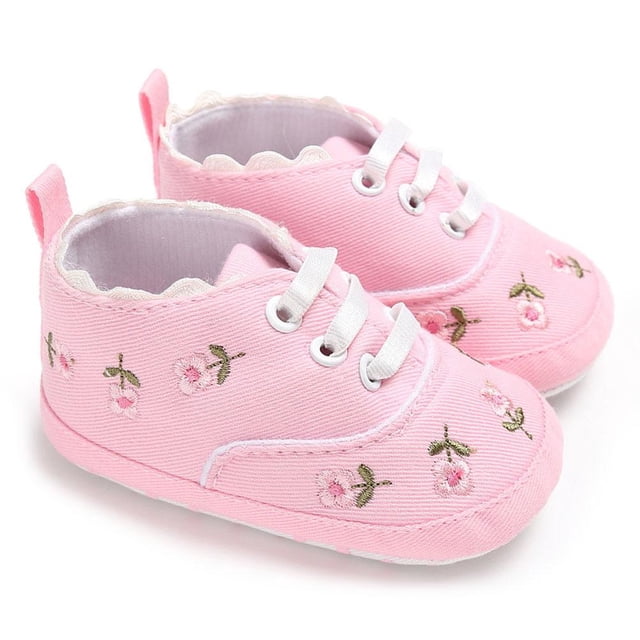 Zapatos De Bebé Niña Encaje Floral Bordado Suave Elástico Vendaje Zapatos De Bebé Para Diario Yuarrent BA001403-06