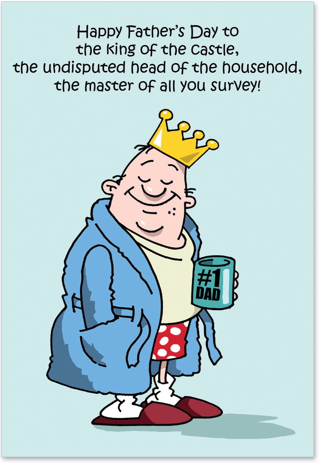 0239 king of the castle fathers day joke card nobleworks funny