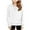White, variant on Nskgu Girls Half Ziper Collar Cropped Hoodies Long Sleeve Zip Up Lightweight Pullover Sweatshirts Preppy Clothes for Girls