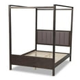 thumbnail image 3 of Bowery Hill Gray and Oak Finished Wood Queen Platform Canopy Bed, 3 of 9