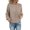 Z-Khaki, variant on KDFJPTH Women Solid Color Long Sleeve Cowl Neck Pullover Sweater