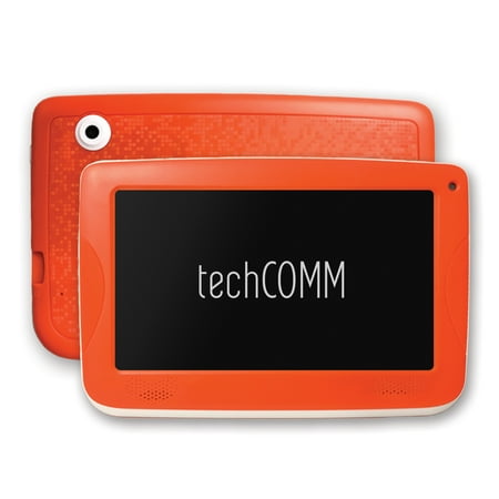 TechComm M2 7” HDD 8GB Android 5.1 Touch Screen Brightly Colored Tablet for Children's Learning and Entertainment with Dual Camera WiFi and Bluetooth