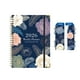 thumbnail image 1 of Agenda de inglés 2026 A5 | Planificador mensual y semanal con espiral y separadores | Tapa floral azul marino | Encuadernación doble plana | Organizador profesional para estudiantes y padres, 1 of 6