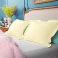 thumbnail image 2 of Ntbay 2 Pack Double Brushed Microfiber King Pillow Shams with 2" Flange, Wrinkle, Fade, Stain Resistant Sham, 20"x36", Ivory, 2 of 5