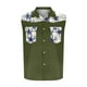 thumbnail image 5 of Camisas de Cuello para Hombres, Moda Casual Día de la Independencia Imprimir Turndown Bolsillos sin Mangas Tanque Deportivo, 5 of 5