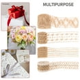 thumbnail image 3 of Decorative Linen Ribbon 4 Rolls Woven Wrapping Strap for Gift Craft Retro Material Packaging Tape Bows, 3 of 6
