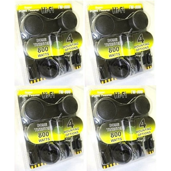 4 Pair Absolute TW-800 800 Watts High Efficiency Dome Tweeter w Built-in crossover