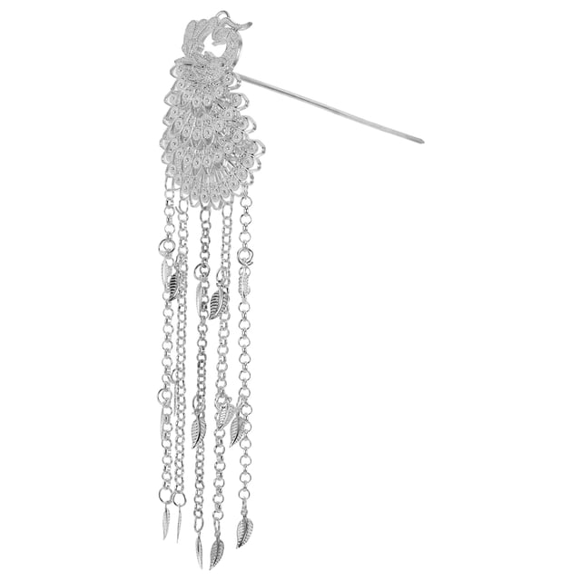 MOVTOTOP Épingle à Cheveux Rétro en Alliage d'Argent avec Chaîne Durable pour Femmes Design Vintage Inspiré Usage Polyvalent 2
