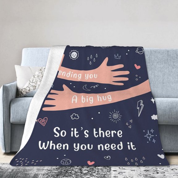 Get Well Gifts for Women Men, Hug/Healing Blanket, Thinking of You/Cancer Care/Sympathy/After Surgery Gifts for Friends, Sister, Coworkers, Soft Throw Blankets 50x40