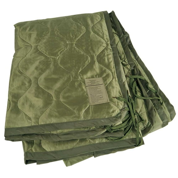 OD Green Military Poncho Liner Woobie Blanket Nylon