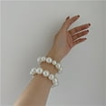 thumbnail image 4 of Vintage Hair Tie Aesthetic Bun Elastic Rope Thick Thin Hairband Decorations Styling Head Accessories Personalized Gift Large Small Pearl, 4 of 9
