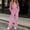 Pink, variant on Josdec Women's Velvet 2 Piece Tracksuit Set, Full Zip Up Lapel Cropped Jacket and Elastic Waist Wide‑Leg Pants, S‑XL