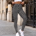 thumbnail image 3 of SEANATIVE Athletic Leggings for Women Polka Dot Black White, S, 3 of 6