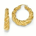 thumbnail image 1 of 925 Sterling Silver Gold Plaqué Boucles d'Oreilles Boucles d'Oreilles Torsadées Ensemble Rond, 1 of 6