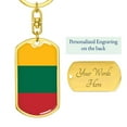 thumbnail image 3 of Lithuania Flag Keychain Dog Tag Stainless Steel or 18k Gold, 3 of 16