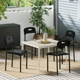 thumbnail image 3 of Modern Stackable Dining Chairs, Waterproof Plastic Seat with Ergonomic Back, Metal Legs, Easy Assembly, Space-Saving Kitchen Chairs for Dining Room, Indoor Outdoor Use, 45.5x40x76.5cm, 3 of 7