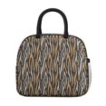thumbnail image 2 of Insulated Lunch Bag for Women, Floral Print Oxford Fabric Lunch Box, Leakproof Thermal Cooler Tote for Work, School & Picnic, Leopard Animal Print, 2 of 5