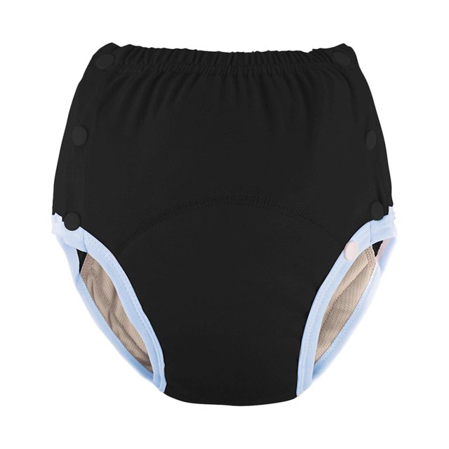 Culottes en Tissu Réutilisables pour Adultes, Culottes d'Incontinence pour Aînés, Noir