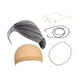 thumbnail image 5 of Conjunto de 5 piezas para disfraz de anciana: gorro, collar de perlas sintéticas y gafas. Negro Gris Recto, 5 of 8