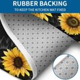 thumbnail image 4 of Black Sunflower Gray Petal Pattern Bathroom Rugs Sets 3 Piece,Toilet Cover Set,Absorbent Non Slip Bathroom Mats Sets with U-Shaped Contour Rug Toilet Rug Set, 4 of 5