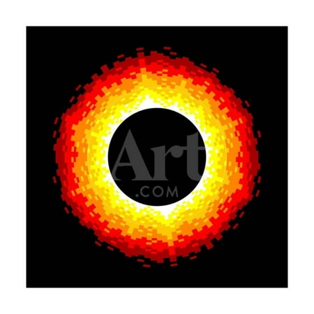 8-Bit Pixel-Art Solar Eclipse Print Wall Art By (Best Way To Photograph A Solar Eclipse)
