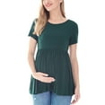 thumbnail image 4 of Bearsland Women's Short Sleeve Maternity T-Shirts Pregnancy Clothes, 4 of 7