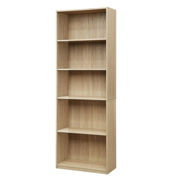 Mainstays 5-Shelf Bookcase with Adjustable Shelves, Multiple Colors, adjustable shelves, 71" tall