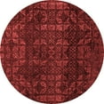 thumbnail image 1 of Ahgly Company Machine Washable Indoor Round Abstract Red Modern Area Rugs, 8' Round, 1 of 4