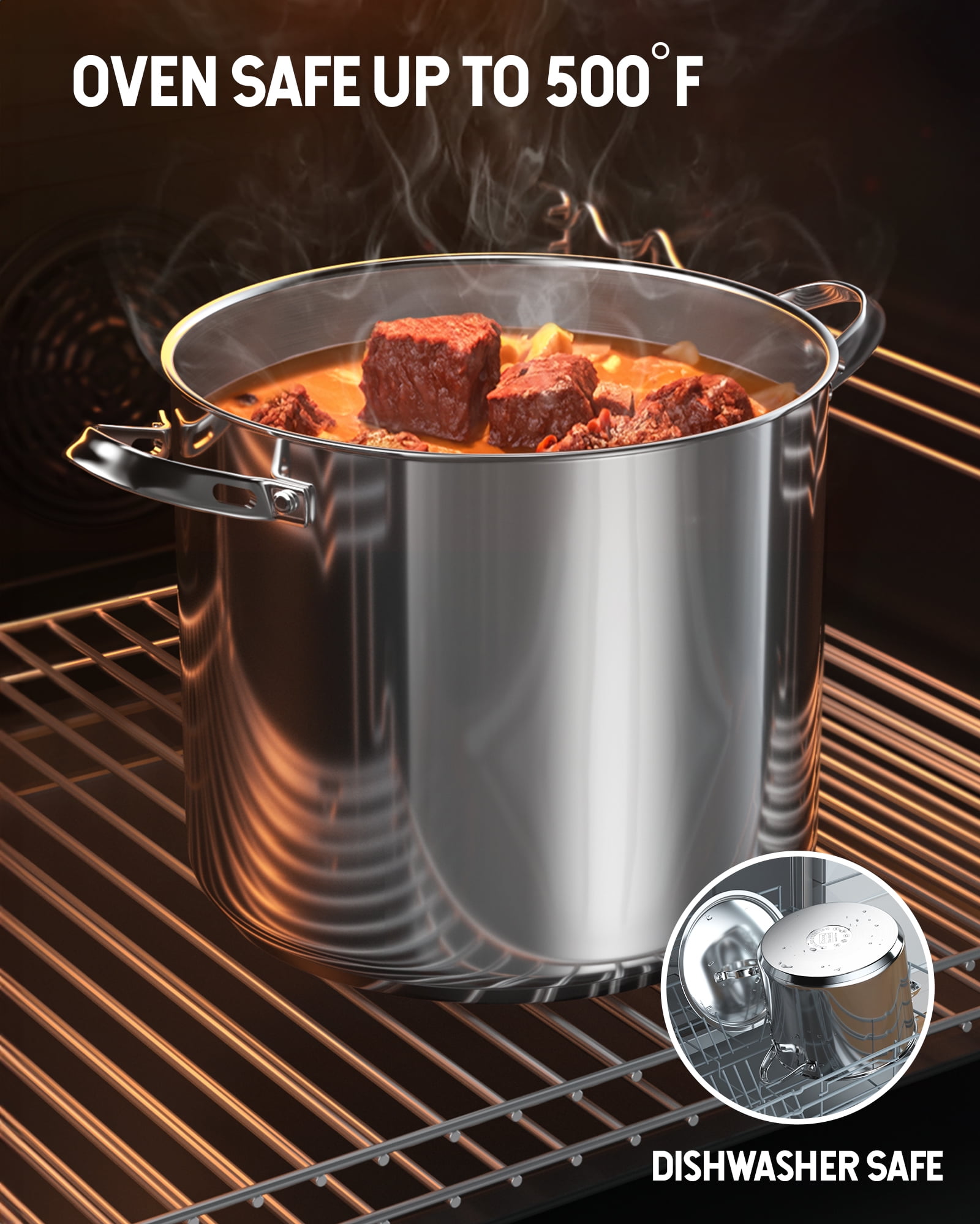 Mainstays 12-Qt Stainless Steel Stock Pot with Metal Lid - Walmart.com