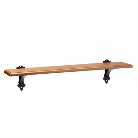 - Melannco 31 Inch Dark Oak Display Shelf, Hardware Included