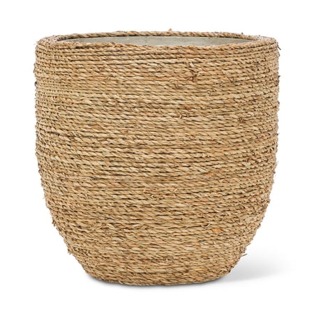 Large Seagrass Covered Planter