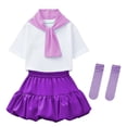 thumbnail image 3 of SONGGE Toddler Girls Performance Outfit Sets Round Neck Tops Skirts Dance For Kindergarten Graduation Stage Show Cartoon Relaxed Fit Clothing Sets, 3 of 3