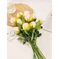 thumbnail image 3 of Artificial Silk Roses Fake Flowers Bouquet Long Stems for Wedding Home Party Decoration(Burnt Orange), 3 of 5
