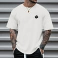 thumbnail image 6 of Big and Tall Shirts for Men Printing Popular Casual Loose Round Neck Short Sleeved T Shirt Graphic T Shirt Men Tee Medium Shirts for Turtle Neck Top Pack Man Bulk Striped 2XL, 6 of 7
