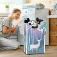 thumbnail image 5 of Yayeee Freestanding Laundry Hamper with Handle Collapsible Large Storage Basket for Clothes, Purple Night Deer, 5 of 7