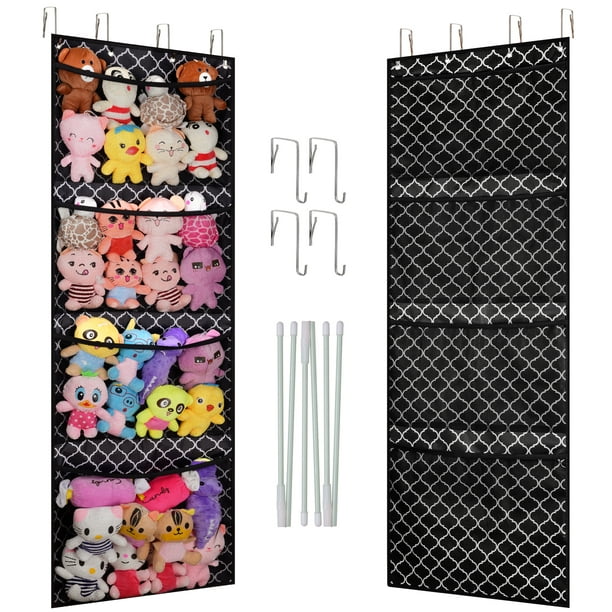 COCOBELA Storage for Stuffed Animals Over Door Toy Organizer with 4 Metal Hooks Breathable Mesh Plush Toys Storage Bag Baby Accessories for Children Room Nursery COCOBELA Storage for Stuffed Animals Over Door Toy Organizer with 4 Metal Hooks Breathable Mesh Plush Toys Storage Bag Baby Accessories for Children Room Nursery