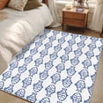 thumbnail image 4 of Rectangle Area Rugs 3 x 5 Ft, Ocean Blue Fish Non-Slip Residential Carpet, Summer Fishing Coastal Nautical Simple Indoor Crawling Mats Runner Rugs for Living Room/Dining Room/Bedroom, 4 of 8